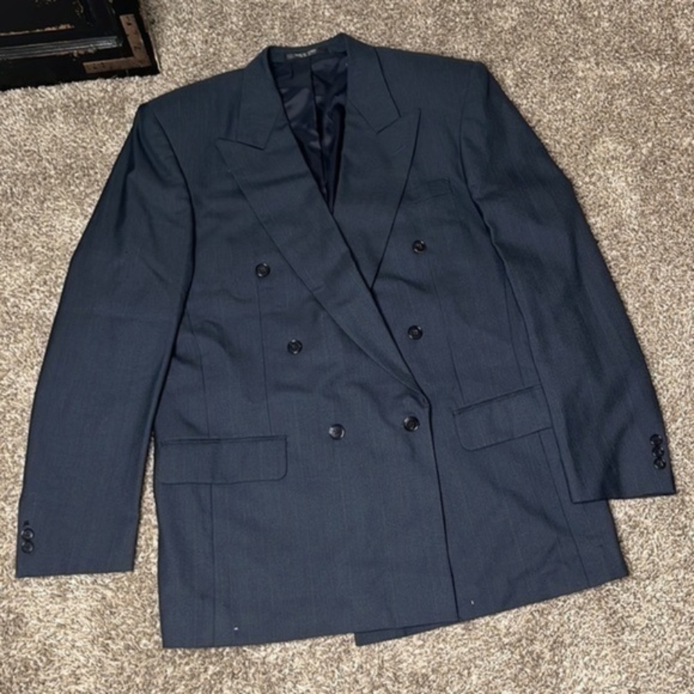BALMAIN double breasted suit jacket 42 L